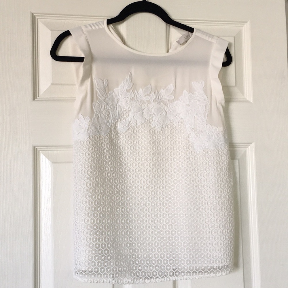 LOFT Lace Shell Tank Top